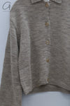 SWAYING 24 Autumn and Winter Thick Lapel Cardigan SW-SW24AW1T70-MH Beige Gray